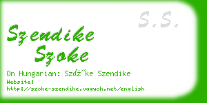 szendike szoke business card